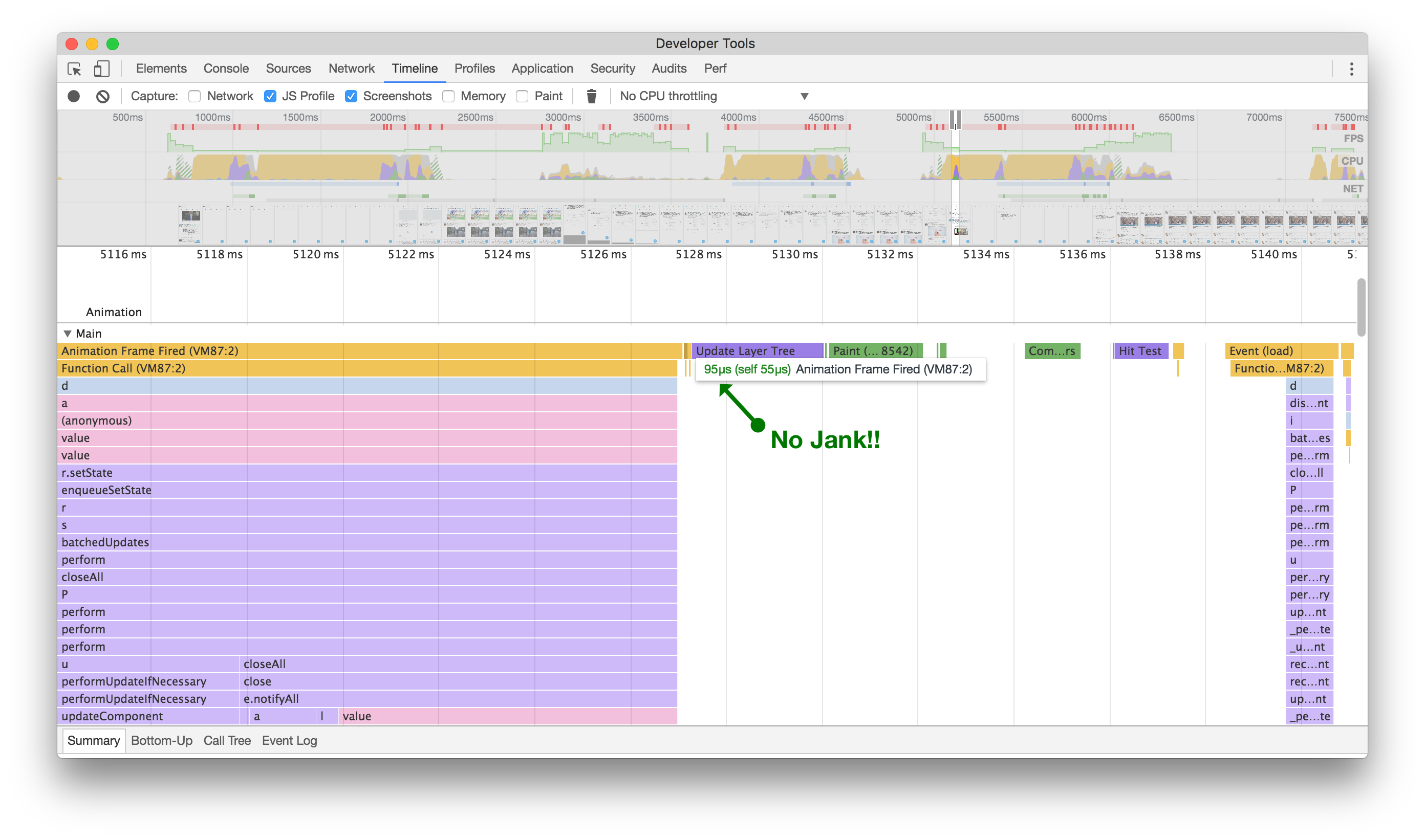 Jank after virtual scrolling